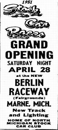 Berlin Raceway - Grand Opening 1951 From Jerry (newer photo)